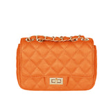 Damen Handtasche Umhängetasche aus Leder - Orange