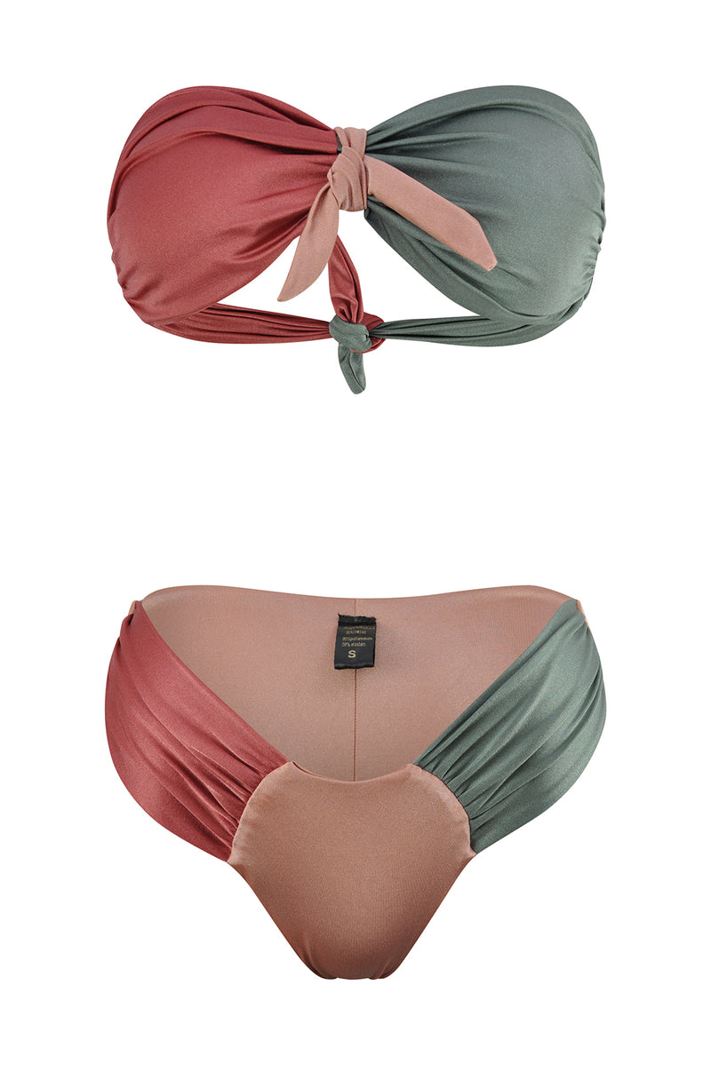 Acquadicocco Bandeau-Bikini Luxury Tricolor, Front