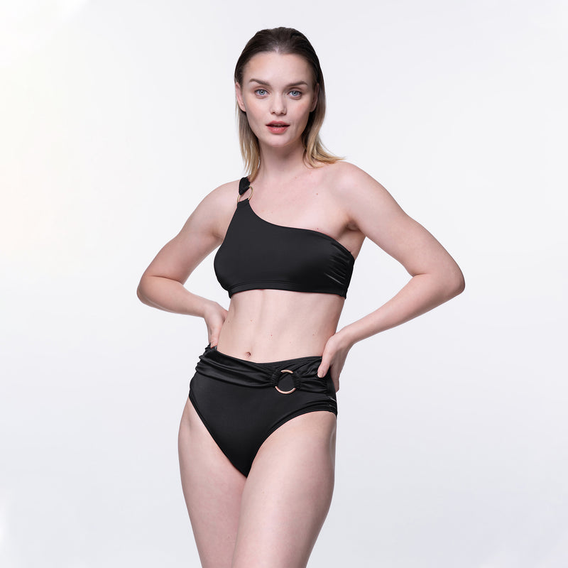 Dorina Azores Bikini-Hose Midi Schwarz, Front